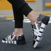 Dames heren lederen canvas vrijetijdsschoenen zwart wit platform designer sporttrainers sneakers zelfgemaakt merk gemaakt in China maat 35-44