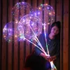 Palloncino BOBO da 100 pezzi con palloncini LED trasparenti luminosi luminosi colorati in stick per la decorazione della festa nuziale di Halloween di Natale