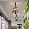 Modern Black Gold arming Hanging Pendant Lights Creative Iron Lamp Elegant Hanger for home indoor Lighting new year Decorations