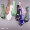 8pcs Skull Glass Pipes Pyrex Oil Burner 2mm Thick Tube Ash Catcher Glass Hookah Pipes Colorful Pipe Oil Rig Bongs Water Pipes for Smoking