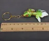 10st 5,5cm Lucky LifeLike Oscillat Fisk Keyring Keychain Med Box Söt Guldfisk Koi Fisk Charm Nyckelringar Kvinnor Kids Party Gift för gäster