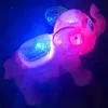 Prodotti rossi online elefante con corda di piombo, supporto da pavimento luminoso, movimento lampeggiante giocattolo regalo di compleanno giocattoli elettrici elefante che cammina Electronic Pets