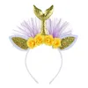 New Design Big Rose Flowers Headband Europe American Children039s Party Hair Accessories Princess Animal Hair Headwear4143254