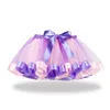 19 colors baby girls tutus rainbow color girl tutu skirts with bow kids mesh cake layer performa dresses fit 2-11 years