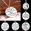 Hanger ketting moeder grootmoeder "I love you to the moon en back" letters chain kettingen