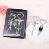 Liebe Herzform Weinkorkenzieher Flaschenöffner Stopper Sets Hochzeit Souvenirs Gäste Geschenk Partybevorzugung Hochzeit Giveaways Geschenk LX7579