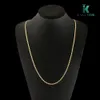 KASANIER 10 шт., бесплатная доставка, золотое и серебряное ключичное ожерелье, модное женское ожерелье шириной 2 мм, ожерелье Фигаро, гарантия, длинные ювелирные изделия, подарок