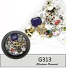 8 styles Christmas Rhinestone Manicure Jewelry Decals Set Santa Snowflake Multicolor 3D Nail Drill Nail Art Decorations