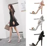 Womens Evangeline Angel-wing highs heels Sandal Butterfly Rhinestone Studded Leather Sandals With Fine 11cm Heel dress shoes