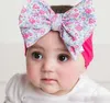 Turban de princesse imprimé doux pour filles, bandeau en coton doux à fleurs pour enfants, bandeau à nœud de grande taille, meilleure vente