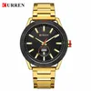 CURREN Male Clock Classic Silver Watches for Men Military Quartz Stainless Steel Wristwatch with Calendar Fashion Business Style224j