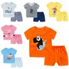 Ropa de diseñador para niños Trajes de moda para bebés INS Girls Boutique Outfit Animal Impreso Tops Pantalones Camiseta de manga corta Pantalones cortos Conjuntos de ropa A5503