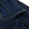 Dames jeans vrouwen vriendjes Hoge getailleerde gat gescheurde skinny denim stretch slanke broek kalf lengte potlood voor E231