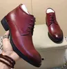 Nuevos botines de vaquero de tacón bajo de cuero de vaca con cordones para otoño e invierno de lujo nuevos para hombre pantalones cortos botas informales SZ38-44