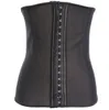 Casual Latex Rubber Waist Trainer Cincher Underbust Corset Body Shaper Three Layer Fabric With Four Steel Bones Rubber Girdle 2019