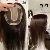 Human Hair Topper for Women Silk Base With 5 Clips In Hair Toupee Human Hair Piece Black Color5474405