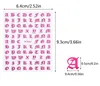 Holografisk brev Nail Art Sticker, 8 färger Brevord Gamla Engelska Alfabet Nail Decals Ultra Thin Gummed Character Nail AdhiS