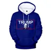 Felpa con cappuccio Donald Trump 2020 stampa pullover con cappuccio uomo donna stampa 3D Autunno Inverno Uomo Femmina cappotto felpa outwear LJJA2963