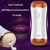 FOX 10 modes Dual Channel anal sex male masturbator for man silicone Vagina real pussy oral vibrator adult Sex Toys for men gay C18112001