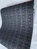 Svart Glitter Non Woven Base With Luxury Black Velvet Flock Living Room 3d Grekisk nyckel tapeter för inredning