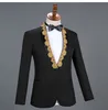 Jesień Zima Moda Formalne Męskie Garnitury Cekiny Blazers Mężczyzna Piosenkarka Etap Gospodarz Stroje Chorus Performance Odzież Wedding Groom Prom Suit