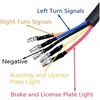 Universal Motorcykel Dual LED-svansljus Rökt lins Plast Integrated Lights Vänd signalbromsbelysning bakåt körlampa