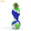 Pipa da fumo in silicone da 4,9 pollici bong portatile Moon Astronaut Pipe con ciotola in vetro dab rig accessorio per fumatori