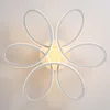 Everflower Modern Simple Floral Shape LED Semi Flush Mount Plafondlamp met max. 75W geschilderde afwerking