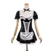 Feminino francês empregada doméstica cosplay traje sexy roupas de halloween 6xl plus size serviço de quarto empregada doméstica cosplay uniformes pretos outfit6819223