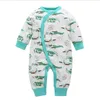 Winter baby kleding gedrukt baby jongen rompertjes lange mouw pasgeboren meisje jumpsuits peuter kleren warme babykleding DW4463