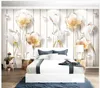 alívio simples nova decoração da parede de fundo tulipa Chinese jóias tridimensional pintura wallpapers 3d
