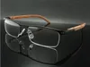 럭셔리 패션 초경량 나무 다리 프레임 C10096 Halfrim 안경 Mente Eyeglasses Fullset Case에 대한 M en54-18-140 비즈니스