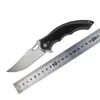 Heet!! Keramiek kogellager flipper vouwmes M390 satijnen mes koolstofvezel + TC4 titanium legering handvat met leahther tas