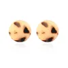 Fashion- Print charm earrings for women Korean style fashion square round ear studs girl simple Acrylic resin jewelry free shipping