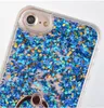 Quicksand Transparent Case för iPhone X XS Max 6 7 8 Plus Hybrid Ditsy BLING Telefon Fodral för Samsung Note8 S9