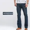 Herren-Boot-Cut-Jeans, leicht ausgestellt, Slim-Fit, berühmte Marke, Blau, Schwarz, Designer-Jeans, klassischer Herren-Stretch-Denim, Jeans281i