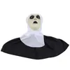 Nun Latex -masken med huvuddukskorfixt terror ansiktsmasker skrämmande cosplay thriller antifaz para fiesta skräckmascara cross hallo4199545