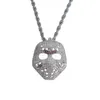 Hiphop Persoonlijkheid retro masker Hanger Ketting voor mannen vrouwen luxe ketting sieraden vergulde koperen zirkonen chain7721958