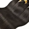 Extensions de cheveux vierges brésiliens 2 faisceaux de cheveux humains droits Double trames 8-30 pouces 2 pièces / lot Silky Straight