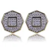 Europe and America Hip Hop Jewelry Mens Stud Earrings Iced Out Diamond Earrings for Men Nice Gift290N