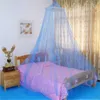 Elegante Universal Hanging Mosquito Net redondo do laço Insect Bed Canopy Netting Clássica Chinesa Nets Cortina Dome poliéster cama Ferramenta Início