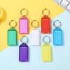 Bölünmüş Yüzük Etiket Pencere Kimliği Bagaj Etiketi Anahtarlık Anahtarlık İsim Etiketler Çoklu Renkler ile Zor Plastik Anahtar Etiketler