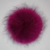 Pompon in pelliccia di procione naturale Accessorio rimovibile per berretto / stivali / borse / indumento colori solidi personalizzati disponibili