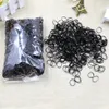 500 Teile/satz Pferdeschwanz Halter Elastische Tpu HairHolder Gummi Haarband Haar Clips Band Zubehör Für Mädchen Gefrorene Seil Großhandel