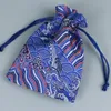 10x14cm Silk Brocade Drawstring Jewelry Organizer Pouches Satin Christmas Wedding Gifts Bags Packaging Sack Bag Pouch