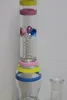 14,5 pouces Tube droit coloré Bong en verre Inline Perc Oil Rig épais tuyau d'eau pour fumer Joint size18.8mm