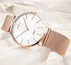 New Simple Fashion Watch Women Lady Watch Quartz Ins Style Ultrathin Stainless steel 30M WaterProof264z