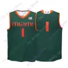 2023 Final Four 4 Jersey Miami Hurricanes Basquete NCAA College Isaiah Wong Miller Nijel Pack Norchad Omier Wooga Poplar Bensley Joseph Harlond Beverly Women