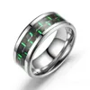 8 MM Hochzeit Band Weiß Schwarz Carbon Fiber Inlay Wolfram Ringe für Männer Frauen Größe 6-13 Mode Neue Stahl Paar Bands Ring