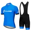 CUBE Pro Männer Team Radfahren Jersey Set MTB Kurzarm Fahrrad Kleidung Bike hemd Trägerhose anzug maillot ciclismo Y21041015